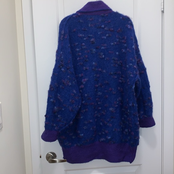 Vintage Handmade oversized reversible wool cardigan - Picture 6 of 10